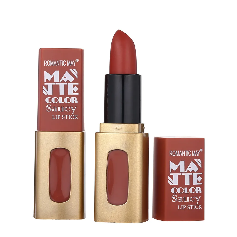 

Sexy Long Lasting Waterproof Nude Lipstick Matte Cosmetics Lip Tint 12 Colors Moisturizer Pigments Red Matte Lip Stick #Zer