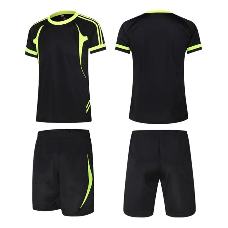 EU Summer men Football Training Suits Breathable Soccer Jerseys + shorts Tracksuit Short Sleeve Football sets Soccer Sportswear