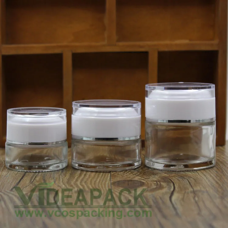 50pcs 20 g 30 g 50g Eye creams facial mask clear glass bottles cosmetic