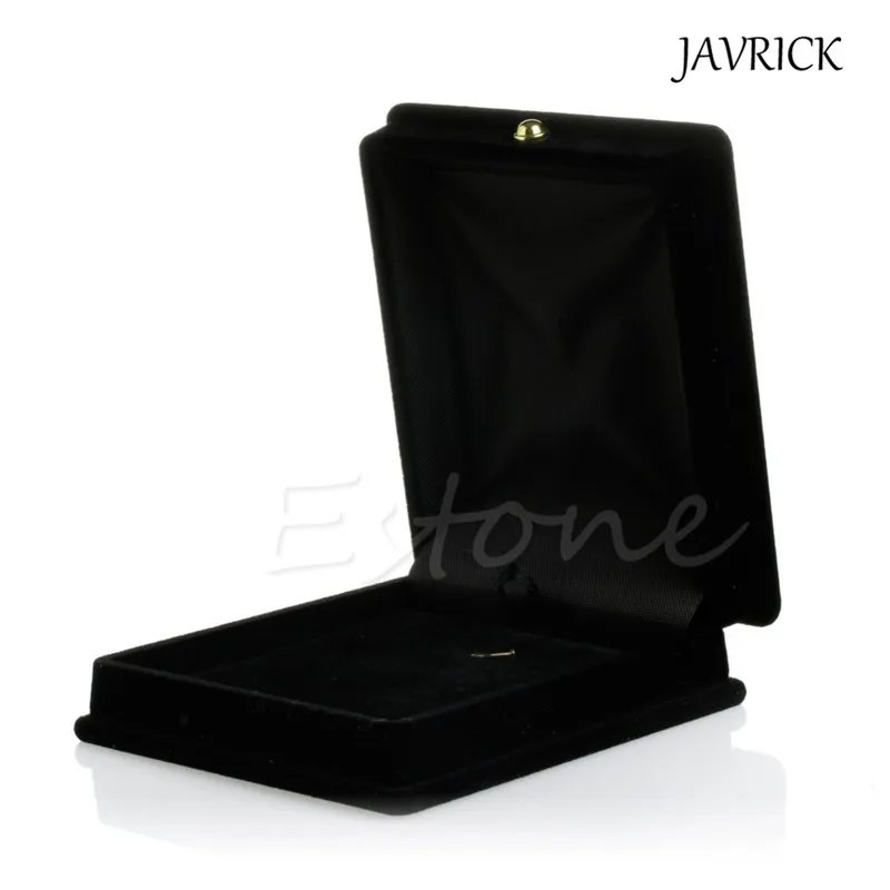 JAVRICK обручальное черное бархатное ожерелье ювелирные изделия Дисплей Подарочная коробка кольцо браслет чехол для хранения черный день