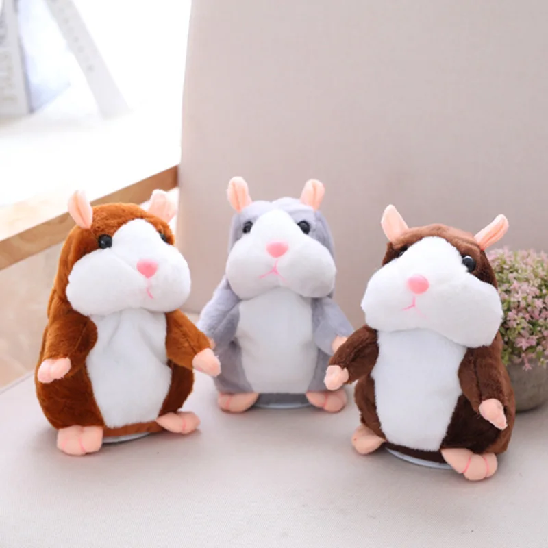 

15CM Talking Hamster Mouse Pet Plush Toy Learn To Speak Hot Cute Speak Talking Sound Record Hamster Educational Toy for Children