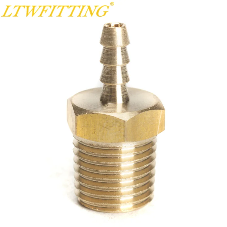 LTWFITTING латунный фитинг муфта 1/8 &quotшланг Барб x 1/4&quot Мужской NPT Топливный Газ |