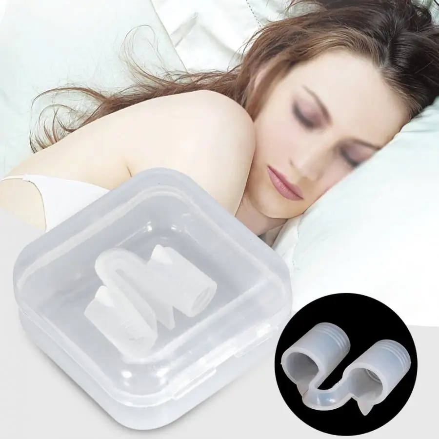 

1pcs Silicone Anti Snore Apnea Nose Clip Anti-Snoring Breathe Aid Stop Snore Device Sleeping Aid Equipment Stop Snoring With Box
