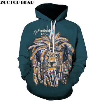 

Men Women Hoodies Autumn Spring Sweatshirts Lion Printed Rock Hooded Streetwear 3D Hip Hop Hoody Punk Pullover Casual Tracksuit