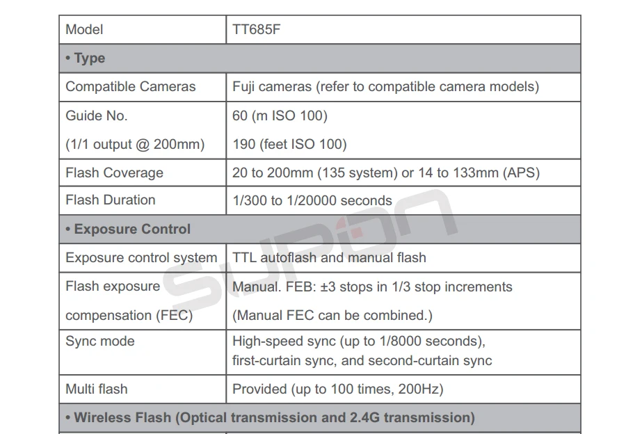 Godox TT685 вспышка 2,4G HSS 1/8000 s ttl Беспроводная TT685F Speedlite+ X1T-F передатчик для Fujifilm Fuji камера+ 15*17 см софтбокс