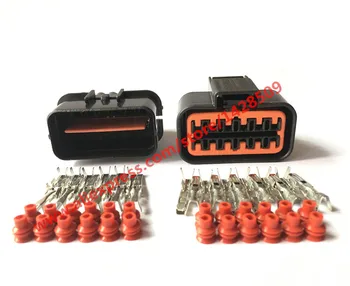 

5 Sets 12 Pin Gas Accelerator Pedal Connector Automotive Connector For 99-05 VW Jetta Golf GTI MK4 Audi PB625-12027 PB621-12020