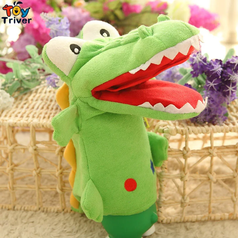 

35cm Plush Crocodile Hand Puppets Doll Toys Parent-child Interactive Games Birthday Christmas Gifts Present For Baby Kids Triver