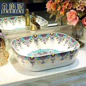 

Modern counter basin rectangle basin wash basin bathroom