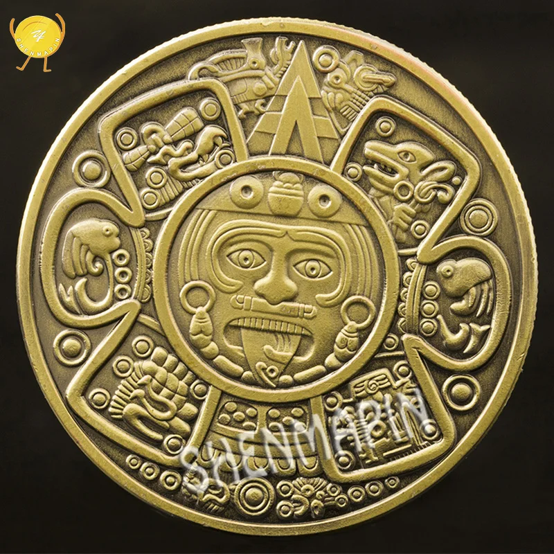 Памятная монета Mayan траектория Мексиканская индийская цивилизация майя