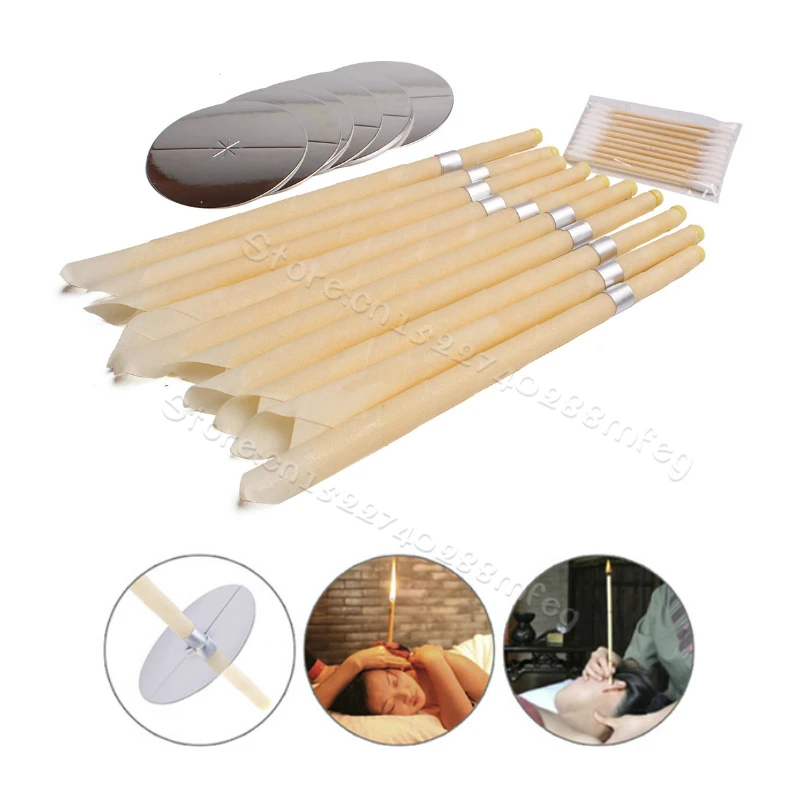 

10pcs Ear Candles Ear Wax Clean Removal Natural Beeswax Propolis Indiana Therapy Fragrance Candling Cone Candle Relaxation