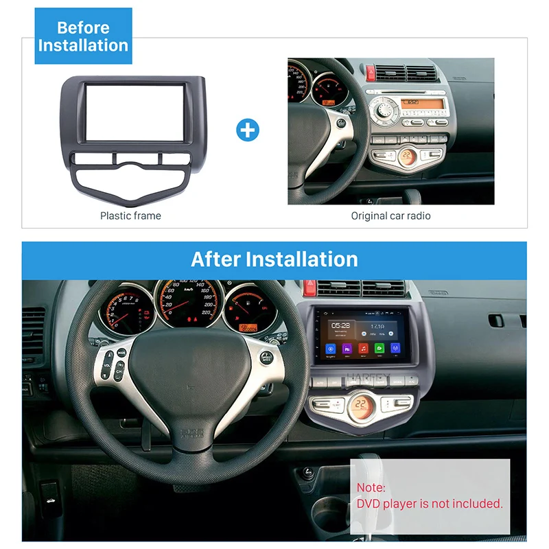 Harfey Fascia Панель Крепление рамка установить комплект для Honda Jazz City автомобиля