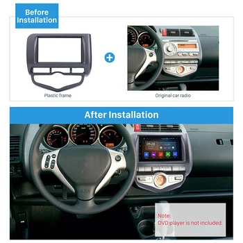 

Harfey Fascia Panel Mount Frame Install Kit for Honda Jazz City Car Stereo Radio GPS Autoradio Dashboard Left Hand Driving 2Din