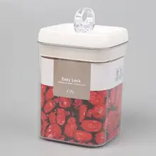 PP Пластик Еда контейнер для хранения 0.5L 0.8L 1.2L печать Крупы Jar Сухофрукты Варенье коробка для хранения легко крышки с замками держать Еда