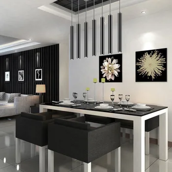 

1pcs Modern Creative LED Long Pendant Light Cylindrical COB Downlight Surface Mounted Hanging Wire Tube Pendant Light