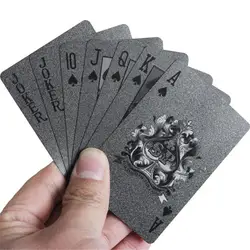 Черный покерной колоды Пластик игральные карты настольные игры Speelkaarten Пластик карты
