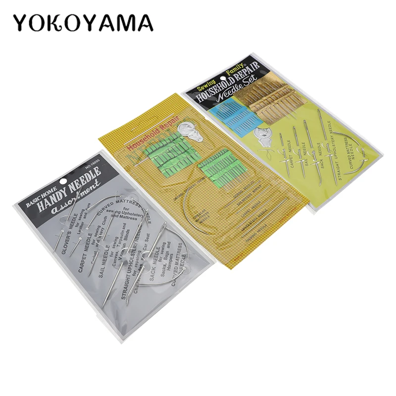 YOKOYAMA 24 шт. швейные иглы карты 7 многофункциональная игла для шитья Rhubarb золотые