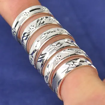 

100pcs mixed styles sizes ring fashion Jewelry 925 Sterling Silver rings jewelry fashion silver jewelry rings