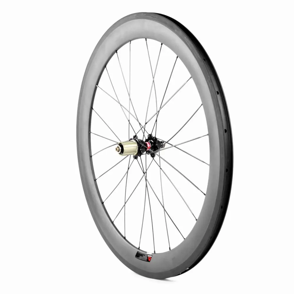 700c 60mm clincher carbon road bike wheelset for Shimano Sram or Campagnolo_4