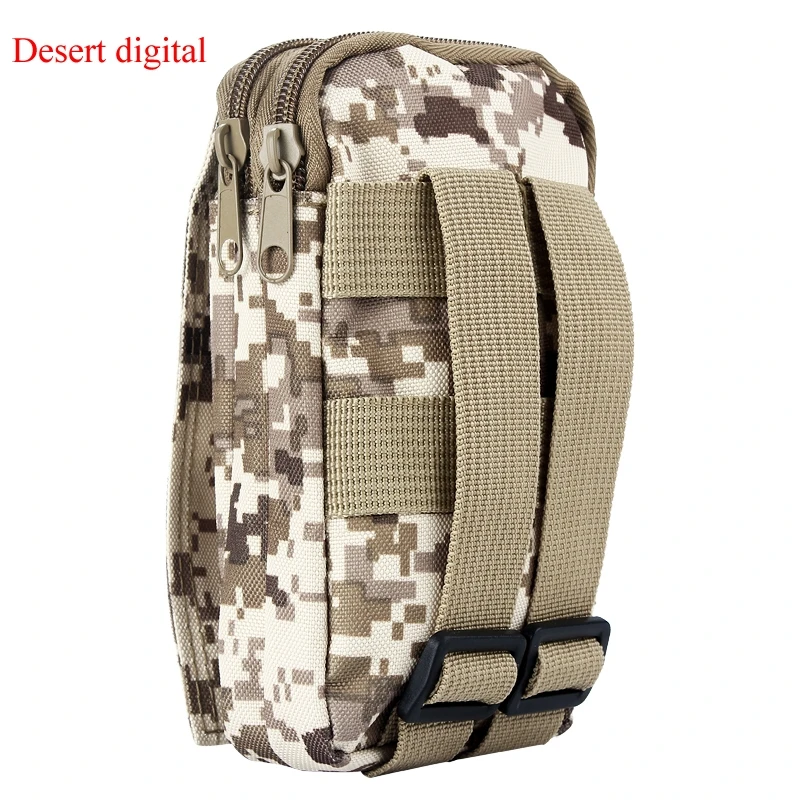 Тактическая Военная поясная сумка, тактическая сумка для повседневного использования, поясная сумка на молнии, сумка для охоты - Цвет: Desert Digital