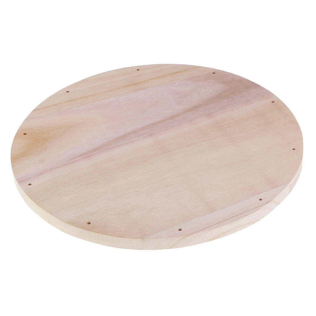 30cm Large Drilled Natural Round Wood Cutouts Circles DIY Crafts Decorations
