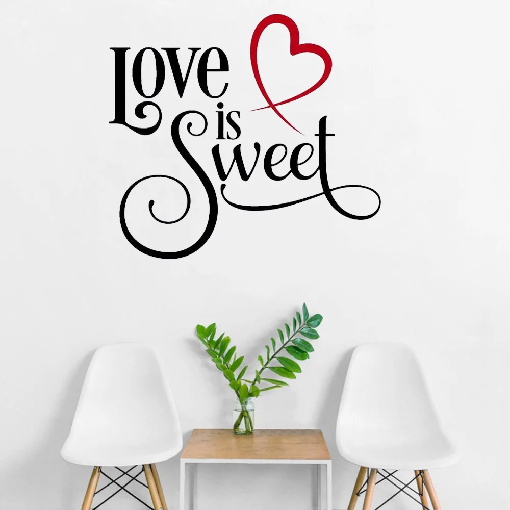 Love Is Sweet Words Wall Sticker Valentine Decor Quote Sticker love-is-sweet-words-wall-sticker-valentine-decor-quote-sticker