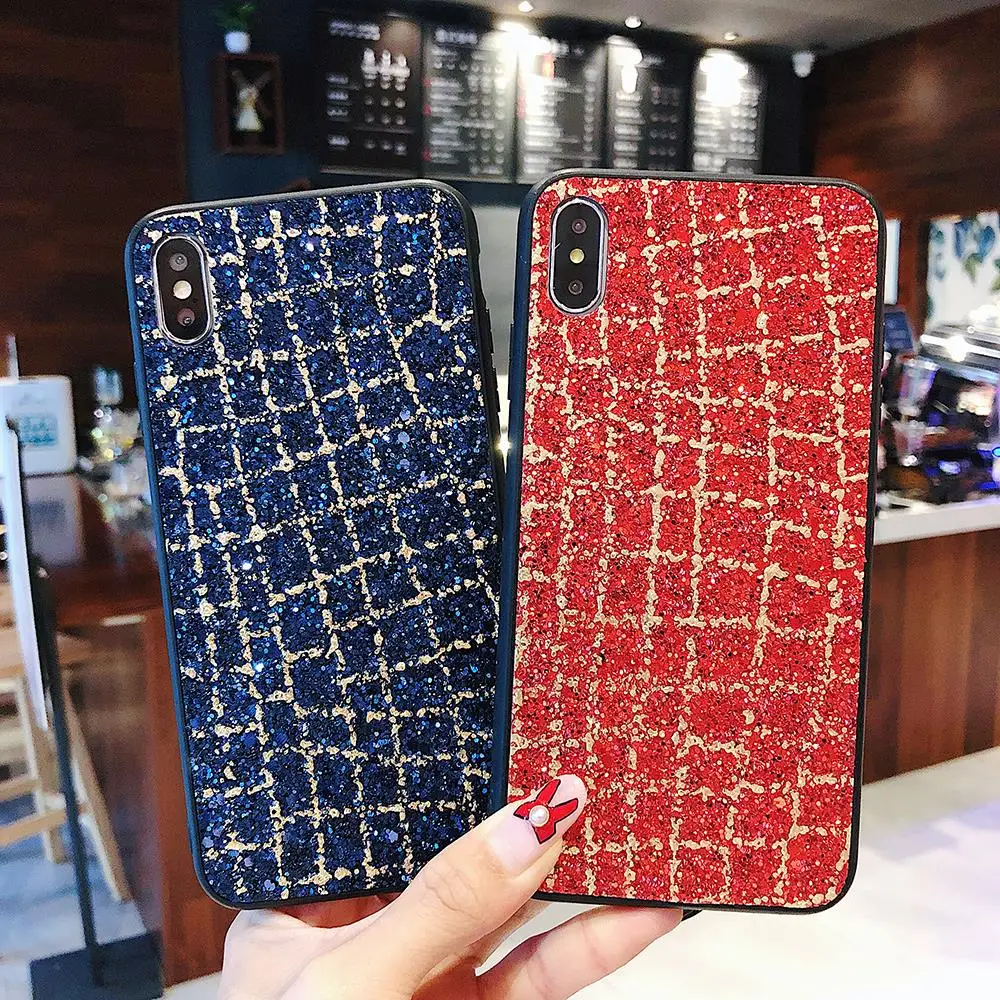 KISSCASE роскошный блестящий чехол для телефона iPhone 5 5S SE 6 6S 7 8 Plus Чехлы в сетку X XS MAX XR
