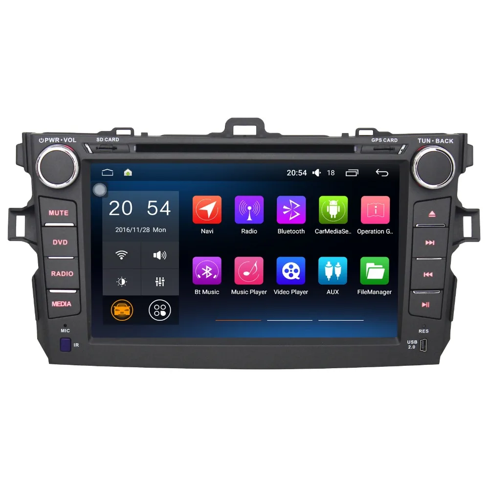 

8" 2 Din Android 6.0 Car Multimedia Player For Toyota Corolla 2007-2011 Without DVD Without CD Car Stereo Car Audio Radio Player