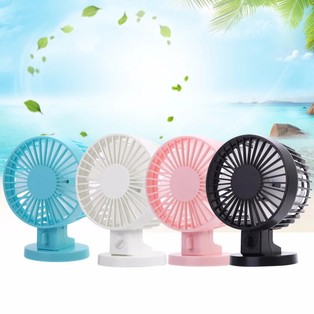 

USB Charging Portable Handheld Electric Fan Air Conditioner Cooler Cooling Fan Summer Desk Table Cooling Fans Blue Pink