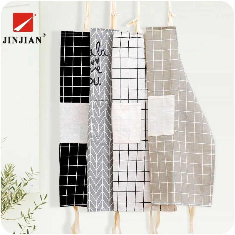 

JINJIAN New Cooking Baking Aprons Kitchen Apron Restaurant Aprons For Women Home Sleeveless Apron Kitchen Accessories