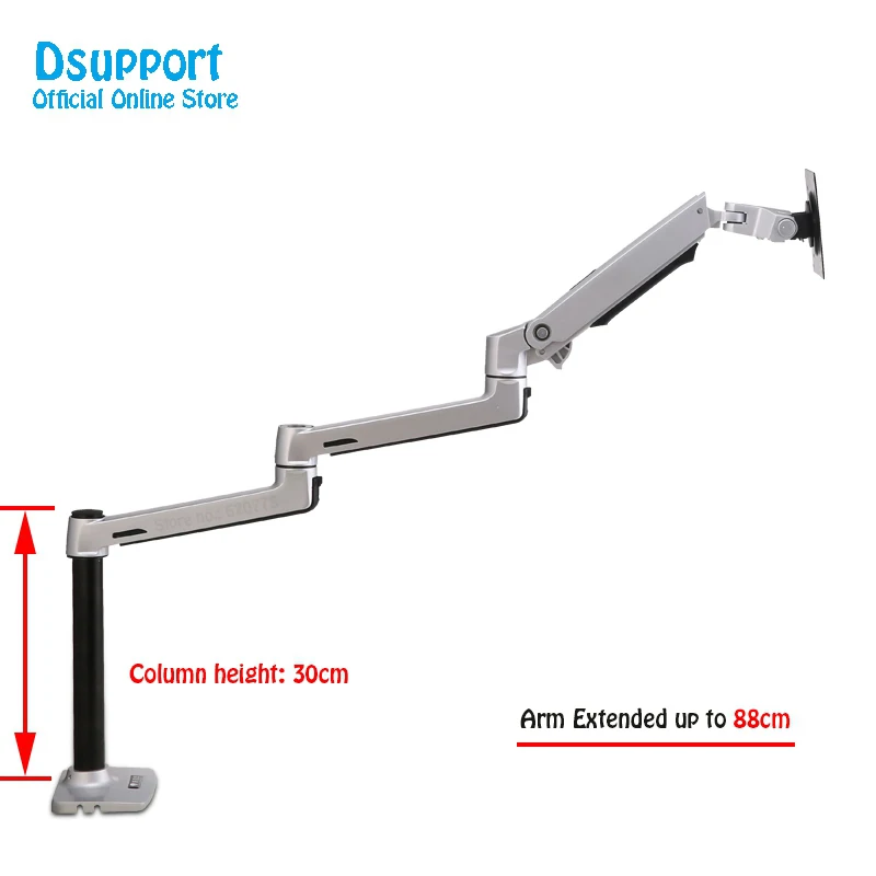XSJ8013C-300 алюминиевый полный движения свободный подъем Ультра Длинный рычаг 10-32 дюймов светодиодный ЖК-монитор держатель удлинить кронштейн для монитора
