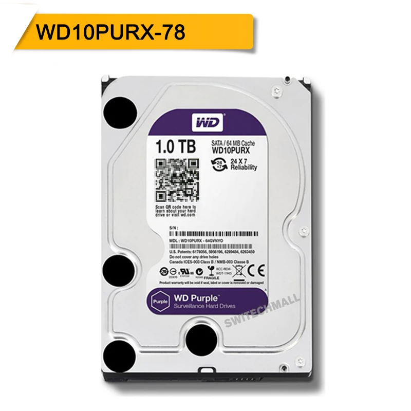 WD10PURX-78 Жесткий Диск 1 ТБ WD фиолетовый |