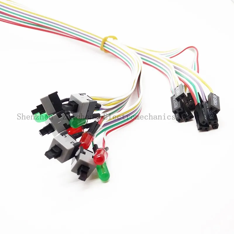 

ATX PC Computer Motherboard Power Cable Switch On/Off/Reset w/ HDD LED Light