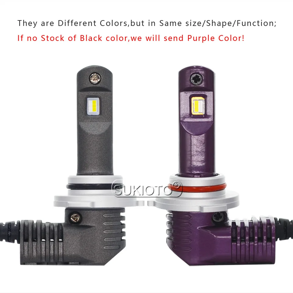 SUKIOTO Mini led H7 Car Headlight 6000k Led H8H9H11 9005HB3 9006HB4 9012 HIR2 H16 70W 10400LM Super Bright Projector Bulb