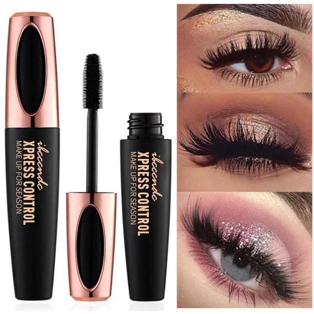 1PC 4D Silk Fiber Eyelash Mascara Makeup Eyelash Black Waterproof...