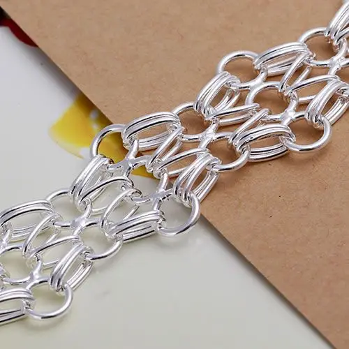 Женский браслет серебристого цвета с лестницей 925|bracelets for|silver plated braceletplated bracelet |