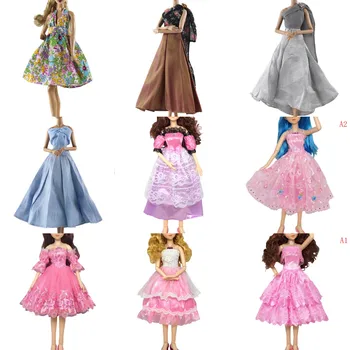 

1PCS Elegant Handmade Clothes Wedding Party Evening Dresses Grows Outfit For Doll Dress For Girls Princess Gown Dresses