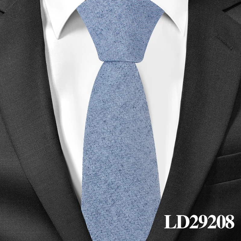 Хлопковые галстуки для мужчин, повседневные Костюмы, обтягивающие Галстуки Gravatas, однотонные черные мужские галстуки s, галстуки для бизнеса, ширина 6 см, свадебные мужские галстуки