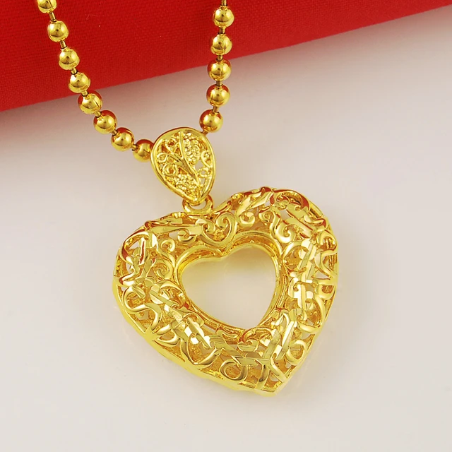 2015 Romantic Design 24K Gold Plated Iron Bead Chain Necklace