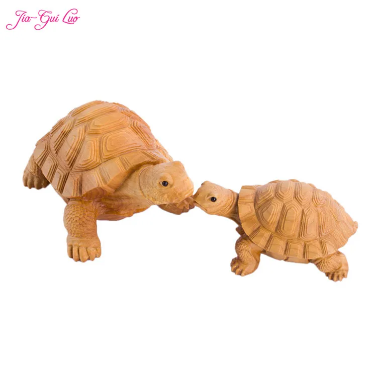 Goedkoop JIA GUI LUO Buxus carving ambachten home decoratie dier model standbeeld mooie Valentijnsdag geschenk Schildpad A012