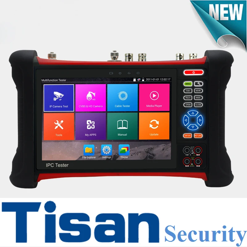 H.265 4 k monitor test 6 in 1 cctv tester ip sdi TVI CVI telecamera AHD Tester con Digital multi-meter e Cavo tracciante