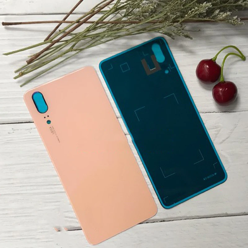 3D стеклянный чехол на заднюю крышку для HUAWEI P20 задняя дверь Замена батареи чехол+ клейкая наклейка с логотипом черный