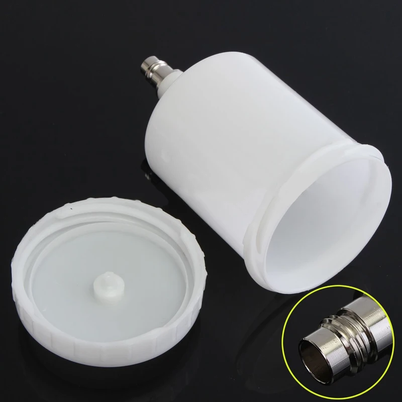 600ML Plastic Sprayer Cup Air Gravity Feed Spray Paint Pot Thread Connector For Spray Gun Tools