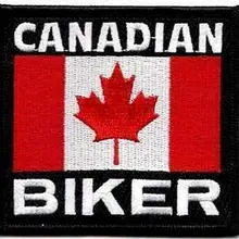 Пользовательские Канадский Байкер флаг Вышивка патч более низкая цена Канада вышитые патч Дешевые Вышивка патчи
