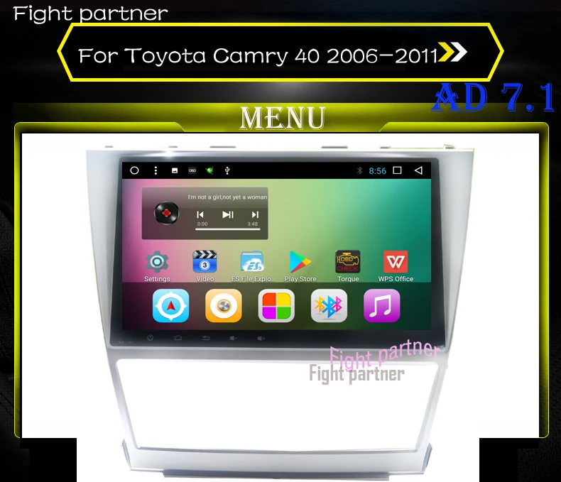 

Factory price Android 7.1 car radio for Toyota Camry 40 2006-2011 car dvd player with GPS 4G WIFI RDS Radio Stereo Navi Map
