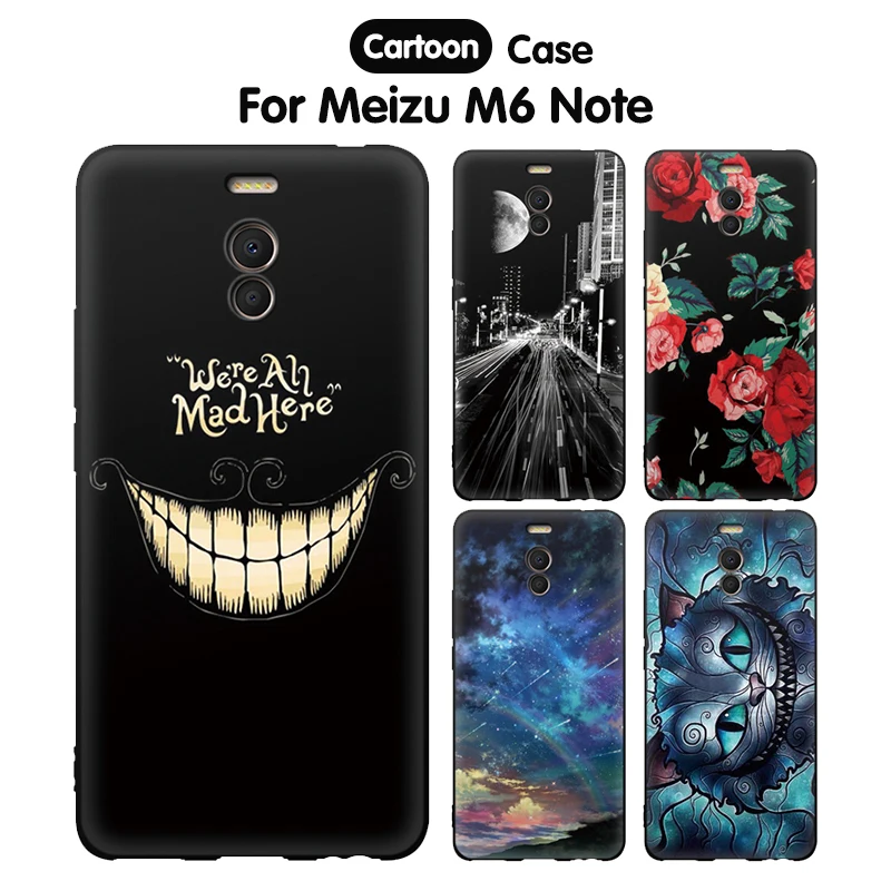 

EiiMoo Phone Case For Meizu M6 Note Case m6note Silicone Soft Cute Cartoon Print Back Cover For Meizu Meilan M6 Note Case 5.5