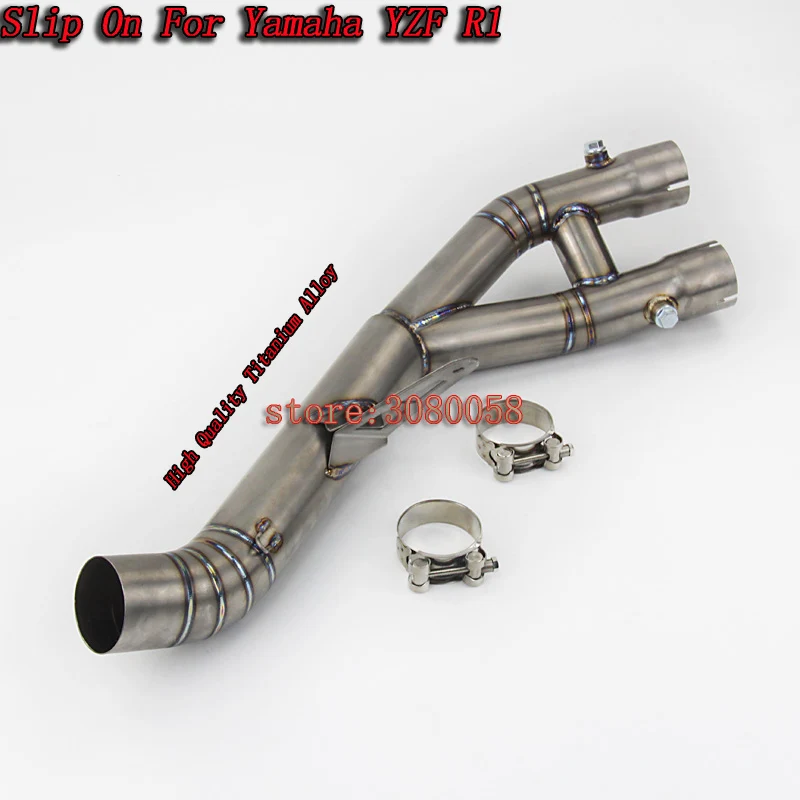 Aleación de titanio moto rcycle escape sistema slip-on silenciador escape moto para Yamaha YZF-R1 YZF R1 (2015-17)