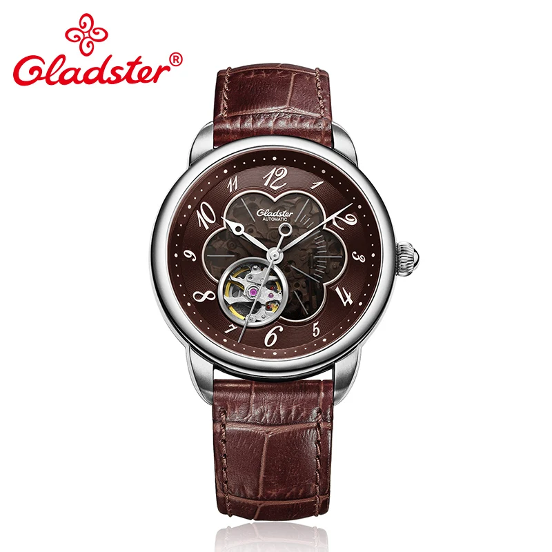 Gladster люксовый бренд Япония Miyota 8N24 модные автоматические самовзводные мужские часы деловые часы полые кожаные мужские наручные часы - Цвет: GD002G92SCS