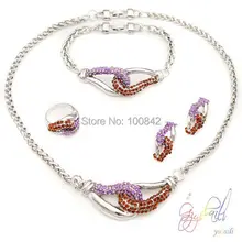 Турецкие поддельные серебряные ювелирные изделия 4 шт модное ожерелье серьги браслет кольцо комплект ювелирных изделий лучшие продажи комплект ювелирных изделий