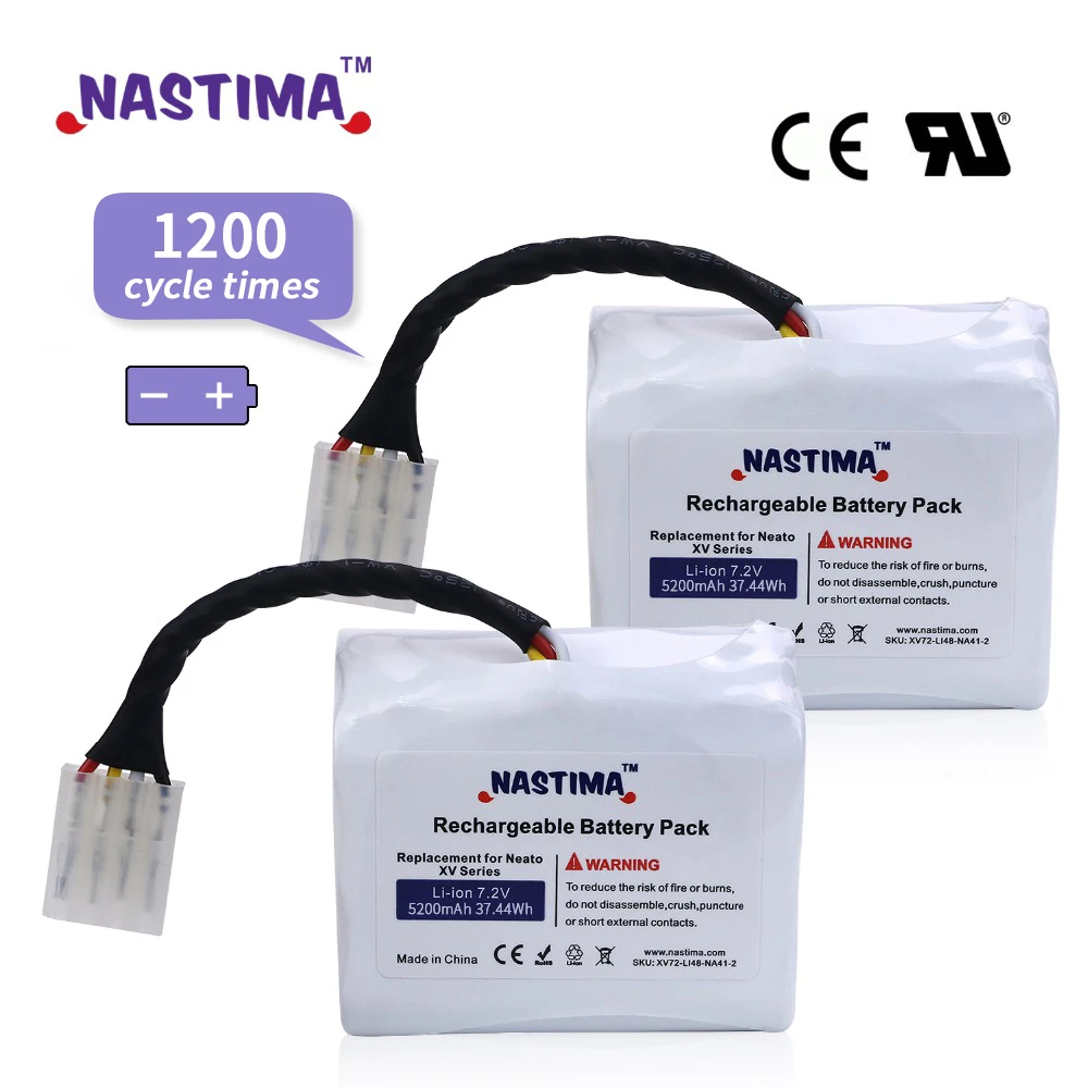 945-0005 For Neato Brand Batteries for any XV Series Robotic Vacuum Set of 2 