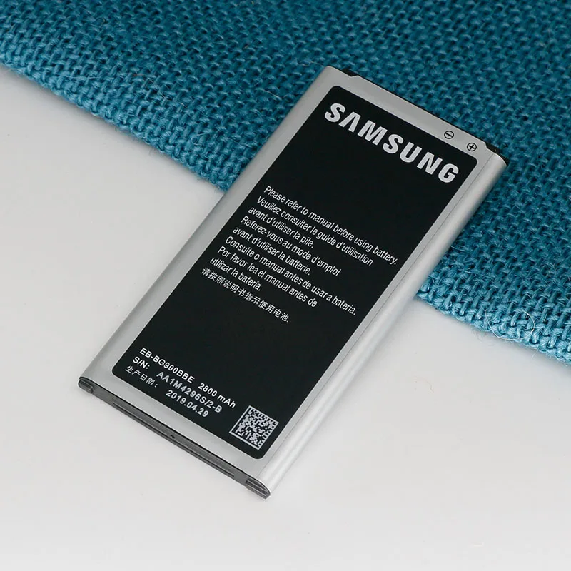 Оригинальный Samsung S5 Аккумулятор для Galaxy G900 G900S G900I G900F G900H 2800 мАч EB BG900BBE с NFC Сменный